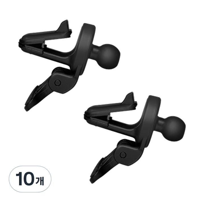레드빈 집게 받침 방식 송풍구 핸드폰 거치대 DEAM, 10개, 블랙