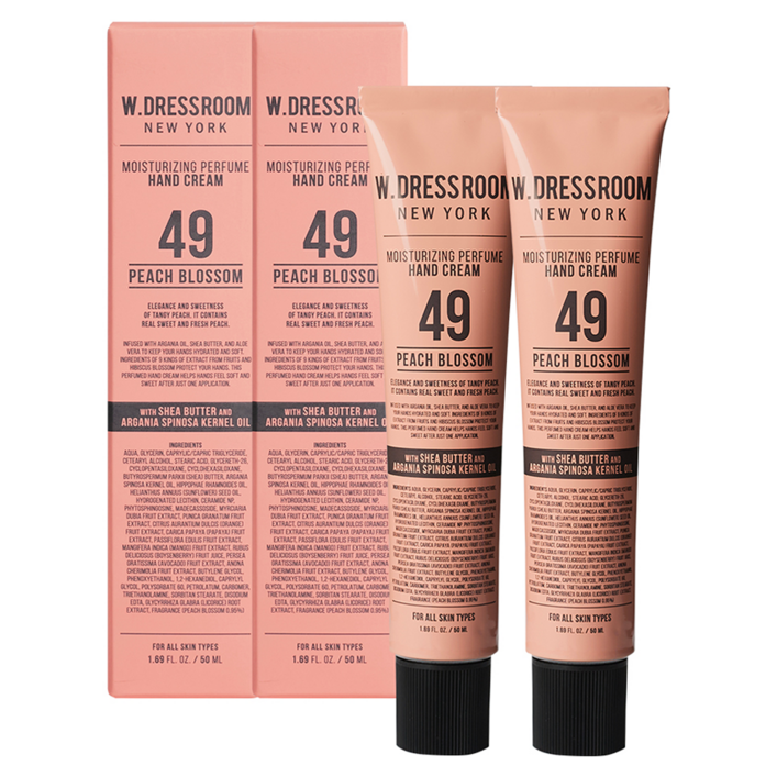 더블유드레스룸 퍼퓸 핸드크림 49 피치블러썸, 50ml, 2개