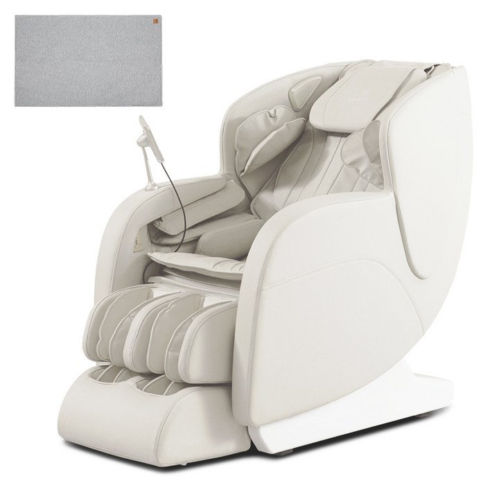 리쏘 이지움D 안마의자  전용 러그 세트 방문설치, LS6700D, 베이지안마의자, 그레이러그