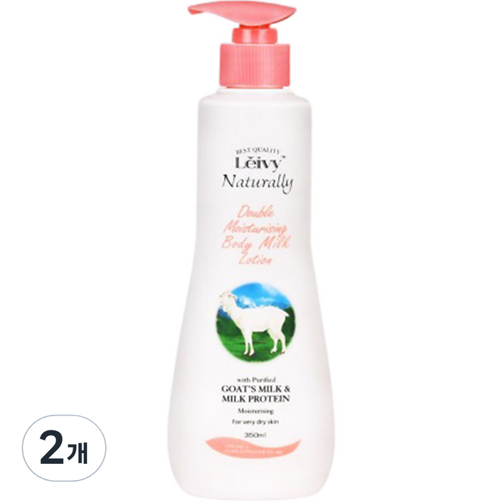 Leivy 산양유 바디로션 플로럴 코튼향, 350ml, 2개 Leivy 산양유 바디로션 플로럴 코튼향, 350ml, 2개