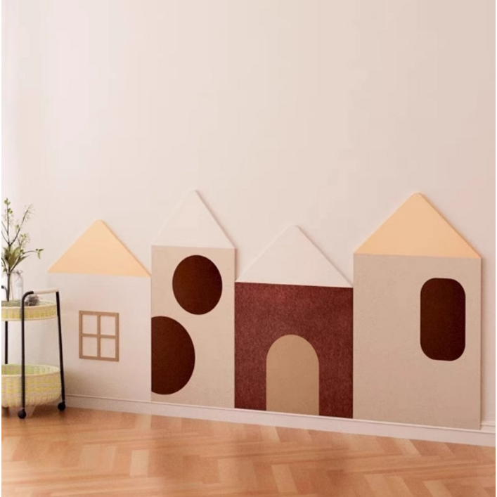 올리웰 펠트 3D입체 인테리어 충돌방지 벽 꾸미기 패널 4종 세트, 혼합색상