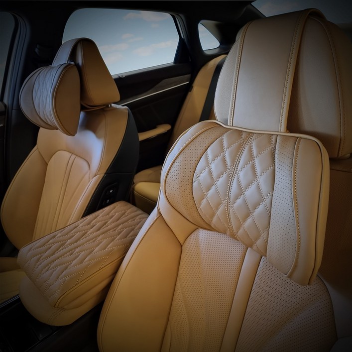 아이빌 차량용 마스타 C커브 메모리폼 목쿠션, 1개, 새들브라운