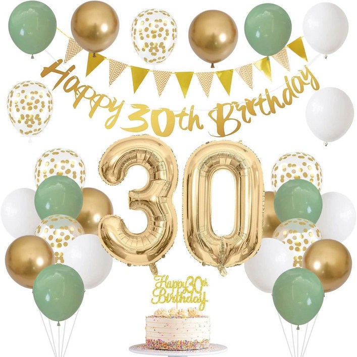 아디코 생일파티 홈파티 가랜드 30 풍선 장식 풀세트