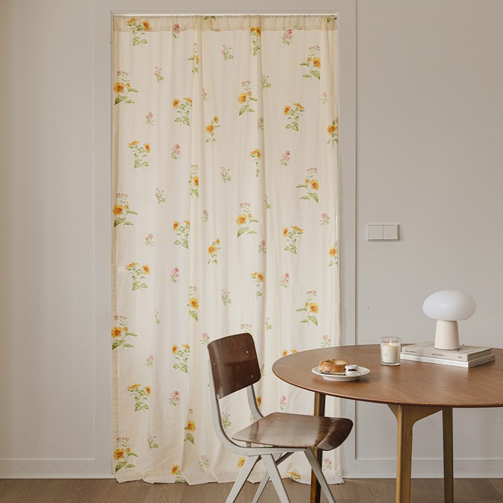 바자르 빈티지 소담 광목 가리개 커튼 창문형