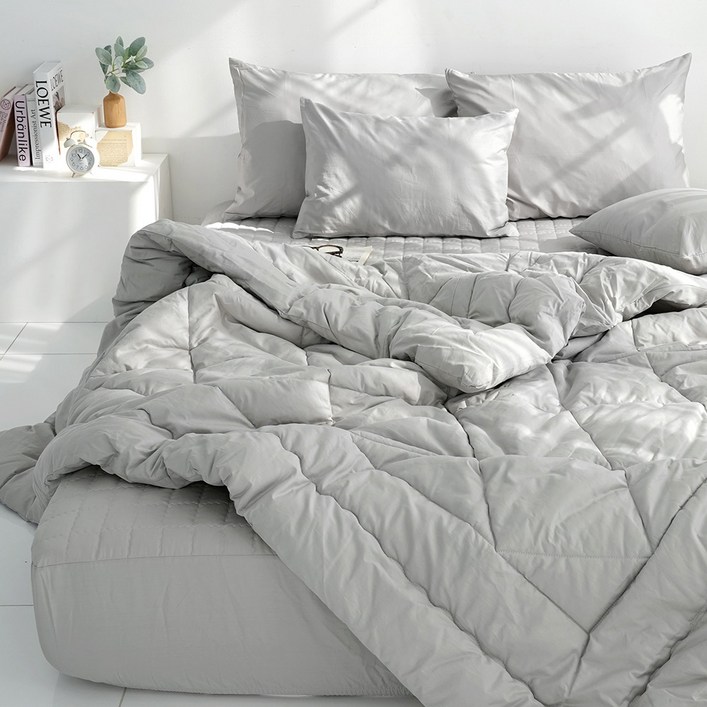 스코홈 럭시 순면 40수 틔윌 호텔식 차렵이불  베개커버  누빔 매트리스커버 높이 40cm 세트