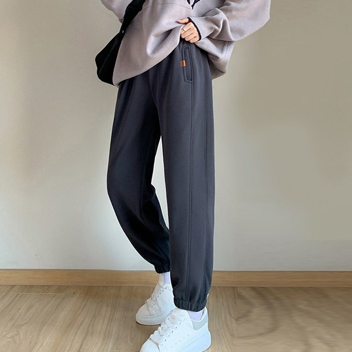 굿도우 여성 편안한 조거 트레이닝 기모 팬츠