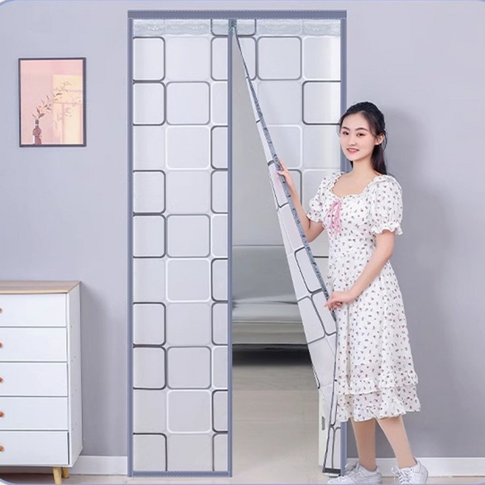 두툼한 겨울 패딩 방풍비닐 커튼 투명 자석 패딩 방문 현관