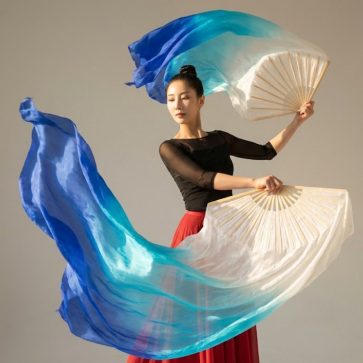 팬베일 한국무용 그라데이션 너슬부채