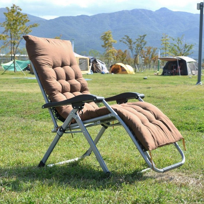 접이식의자 안락의자 쿠션 리클라이너 의자쿠션 의자패드 전용 사무실의자 릴 의자커버 캠핑체어, 리클라이너 전용쿠션의자미포함 퍼플