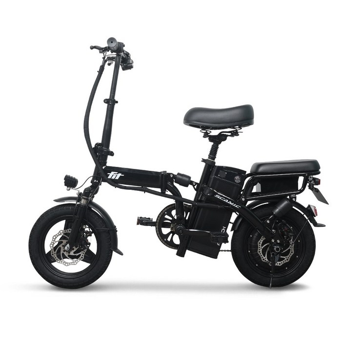 스카닉 핏 FIT 48V 접이식 14인치 출퇴근 미니벨로 PAS 스로틀 전동 전기자전거