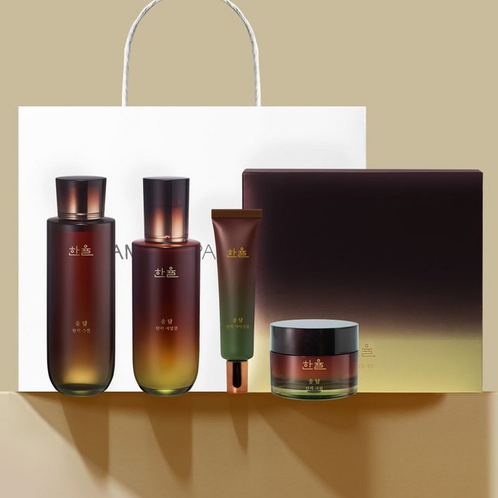 한율 한율 송담 기초 4종 세트(스킨150ml+에멀젼 125ml+크림 50ml+아이크림 25ml)+쇼핑백