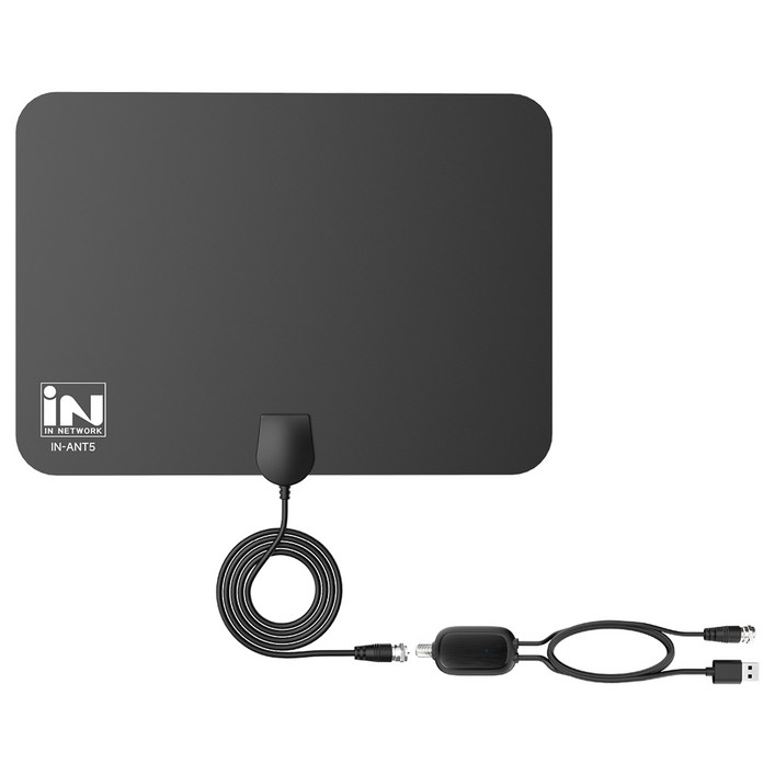 인네트워크 UHDHD 지원 공중파 지상파 수신기 디지털TV 수신 실내용 캠핑용 DTV 안테나, INANT5