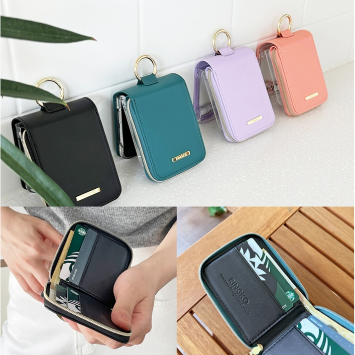 굿유즈 갤럭시 Z플립7 지갑 케이스 핑거 링