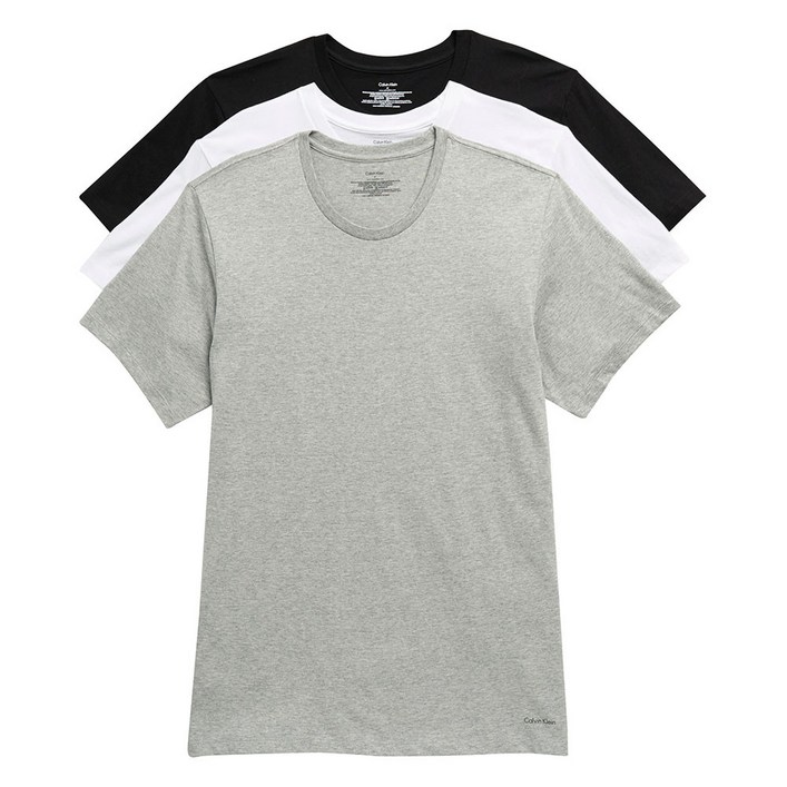 캘빈클라인 무지 반팔티 언더셔츠 세트 3팩