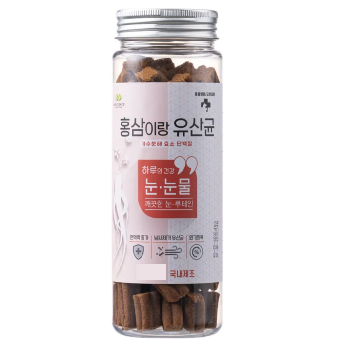 [국내산제조] 동물병원간식 홍삼이랑유산균 강아지 가수분해 영양간식 4종