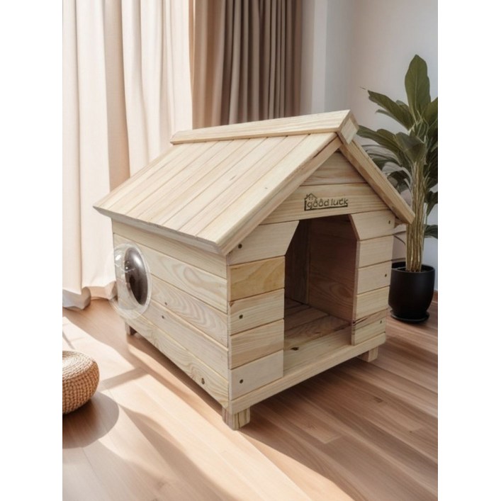 강아지울타리 원목하우스 실내외 반려동물 집 고양이침대 사계절용 펫하우스 강아지집 고양이집 강아지용품