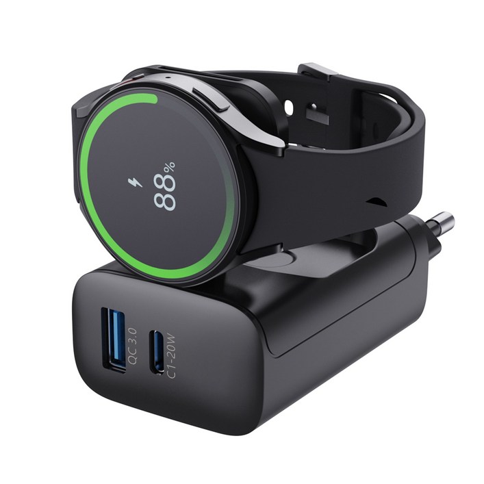 멀티충전기 워치충전을 충전기에 넣어버린 미친가성비 3가지 동시 멀티충전기, 1개