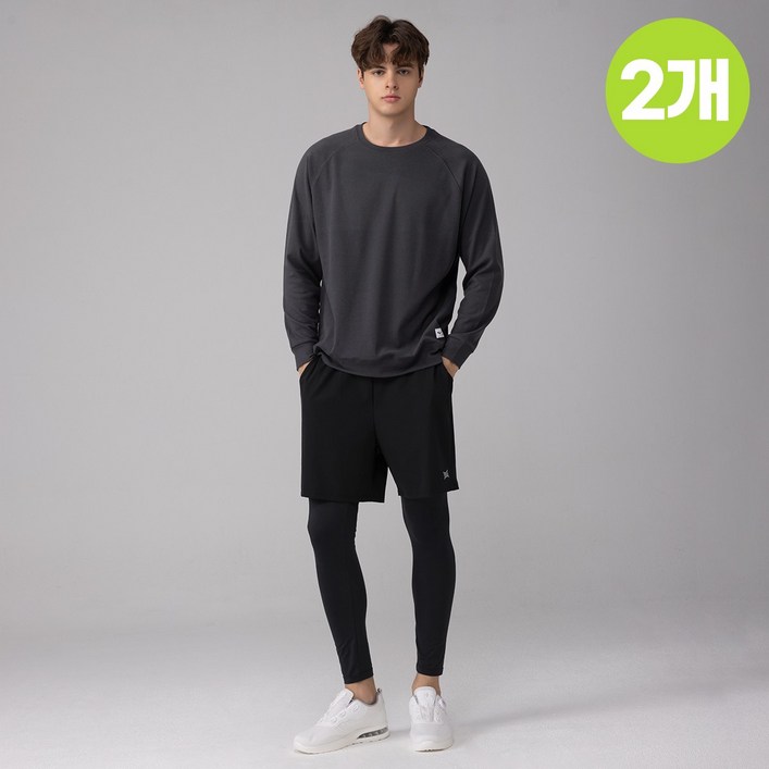 에버라스트 11 남자 기모 반바지 레깅스 힙커버