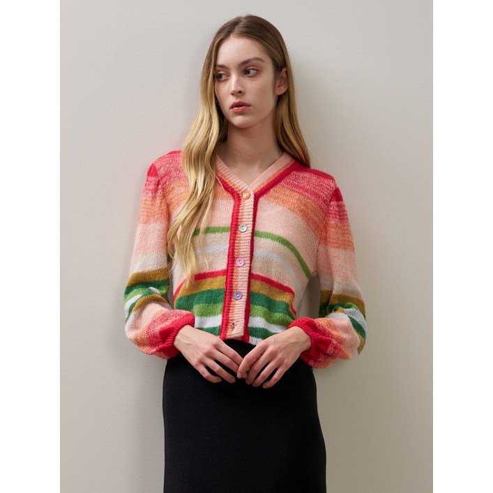 GGPX 비비드 스트라이프 포인트 가디건 (GPCCK025D)