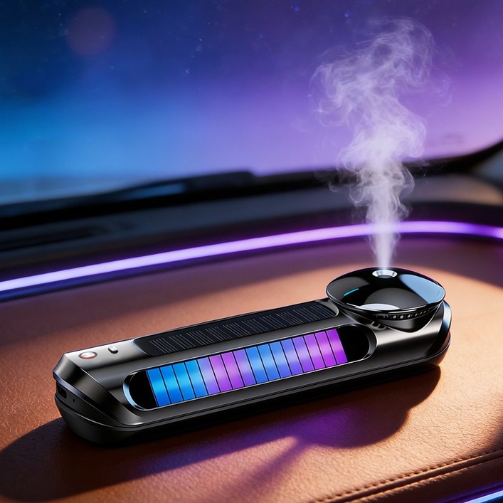 LJL 스마트 차량용 아로마 디퓨저 차량용 방향제 3단 향기 조절, 음악에 맞춰 변하는 분위기 등 ,향수 2병 세트 로맨틱, 스위트, 1세트, 스윗 로맨틱 향