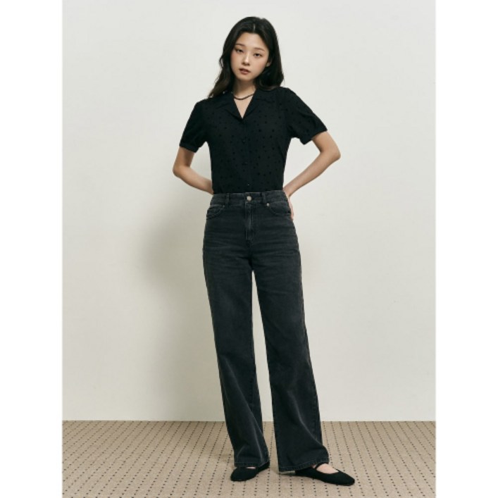빈폴 BEANPOLE LADIES [B. my] 데님 스트레이트 팬츠 블랙 (BF5821N125) BF5821N125 234539