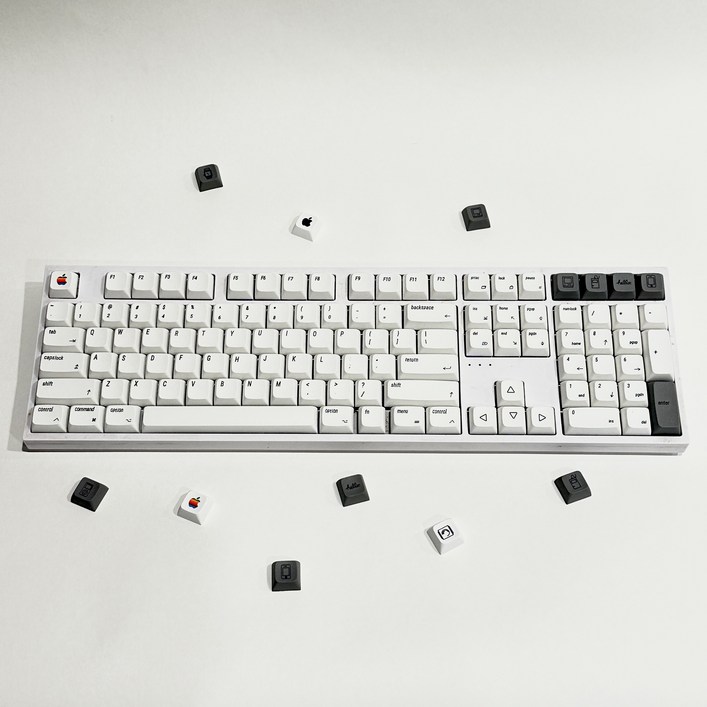 타닥 애플 레트로 한무무 기계식 키보드 XDA PBT 염료승화 127키 키캡, 영문