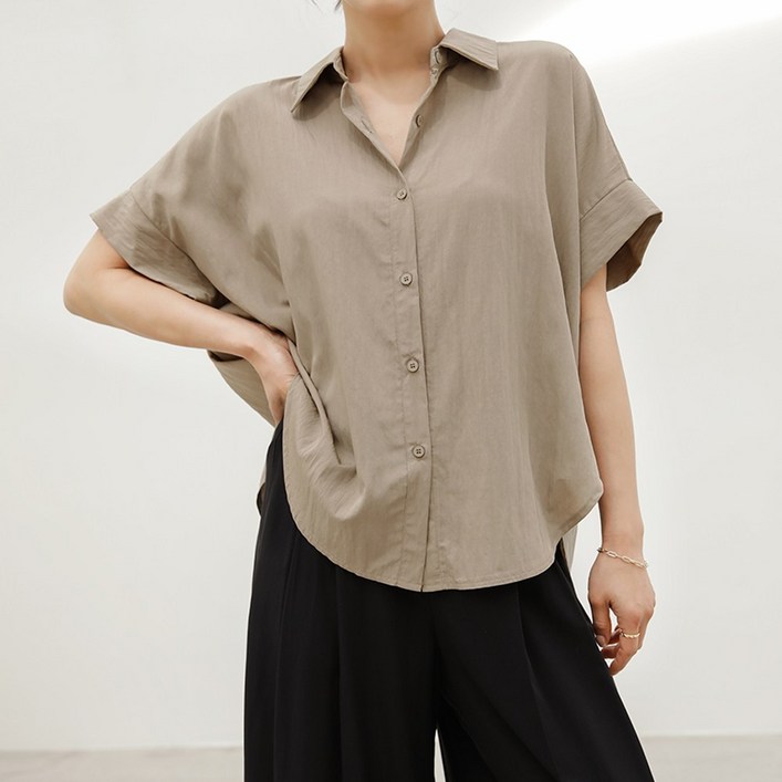 뒷밴딩루즈핏블라우스