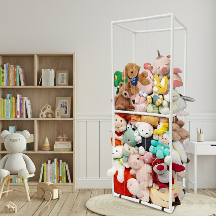 바오월드 인형 수납 정리 인형보관함 인형정리함, 1개, 화이트