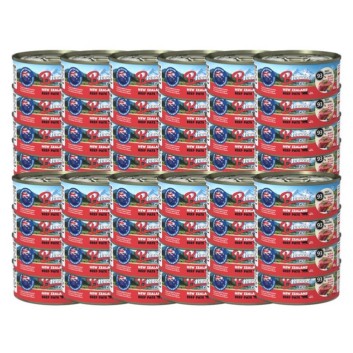 브리젠 뉴질랜드 파테 비프소고기 고양이 주식캔 습식 사료 48캔, 48개, 80g, 소