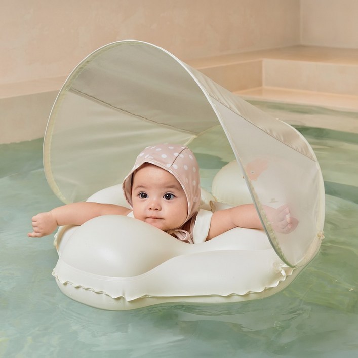 스윔어바웃 유아용 밍곰 그늘막 1단계 스위밍 튜브 세트