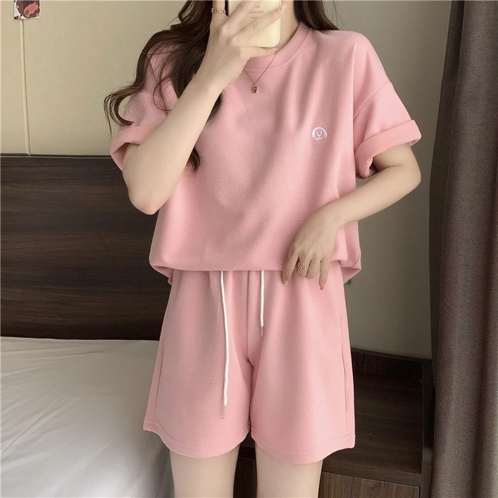 루스리더 여성 베이직 티셔츠 반바지 투피스 상하세트 M988