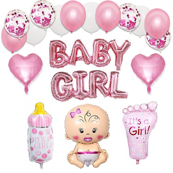 베이비샤워 파티풍선세트 남아 여아