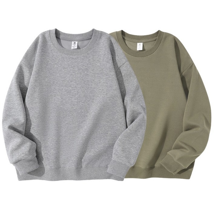 11 남자 맨투맨 긴팔티 데일리 오버핏 무지 면질 맨투맨 2장 세트 남녀공용 Sevenmoon