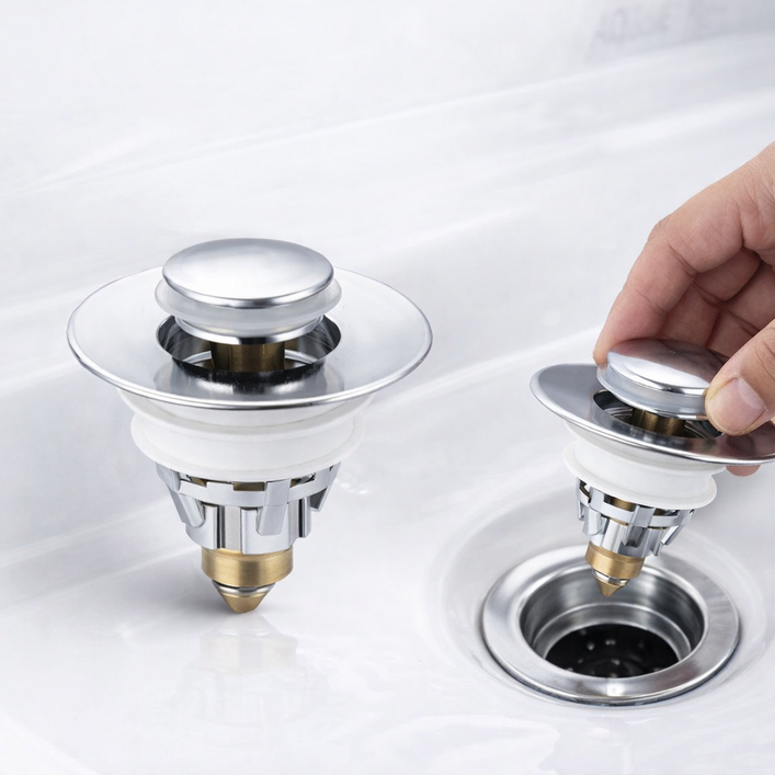 세면대 배수구 마개 팝업형 욕실 머리카락 거름망 막힘방지 2개세트
