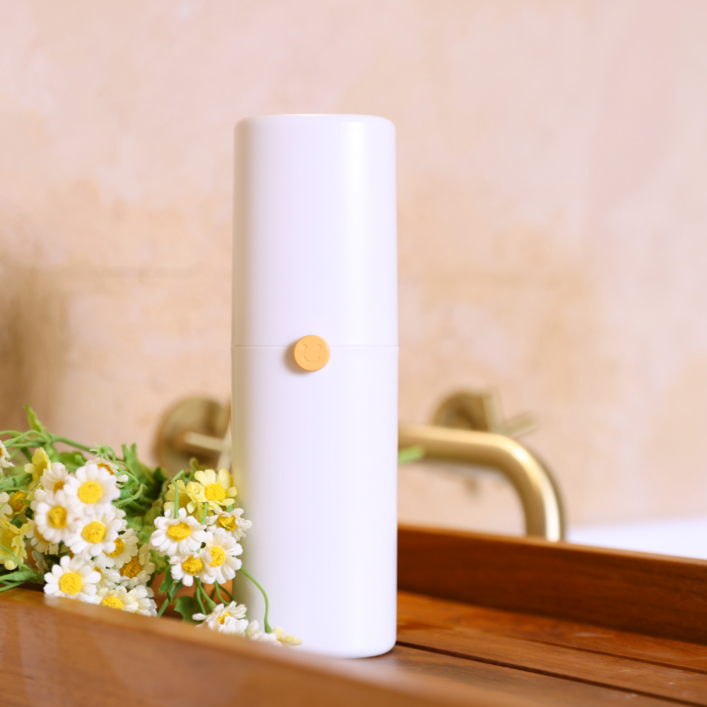 텔럽 모던 스마일 휴대용 칫솔 케이스 물빠짐 잠금기능 냄새없는, 1개, 화이트