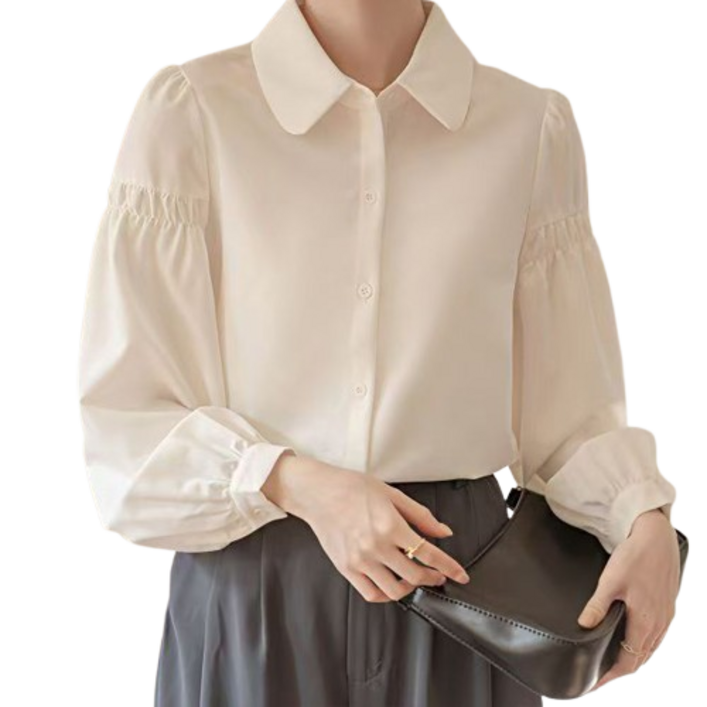여성용 퍼프 긴팔 셔츠 블라우스