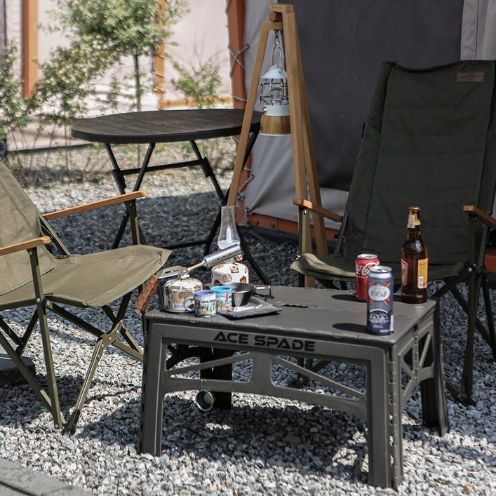 에이스스페이드 모노 원스텝 테이블 접이식 폴딩 원터치 캠핑테이블