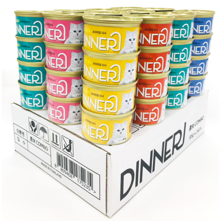 펫아띠 프리미엄 디너 고양이캔 콤보 85g, 48개입, 번들팩, 48개 펫아띠 프리미엄 디너 고양이캔 콤보 85g, 48개입, 번들팩, 48개