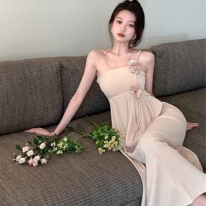 여성 여름 퍼프소매 원피스