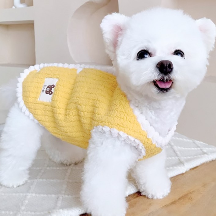 무드그라운드 강아지 조끼 후리스 보들보들 수면 겨울조끼 무드그라운드 강아지 조끼 후리스 보들보들 수면 겨울조끼