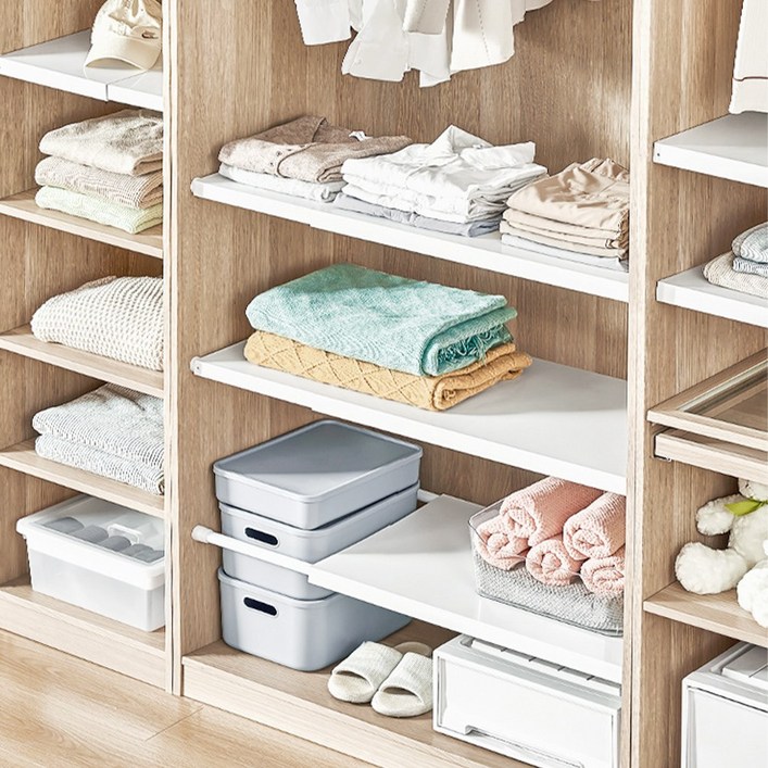 무타공마켓 2세대 철제 강력 압축봉 선반 옷장 베란다 압축선반