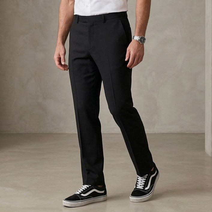 빅사이즈 남성 여름 30~42 허리밴딩 캐주얼 스판 정장바지 시원한 신사바지 기지바지