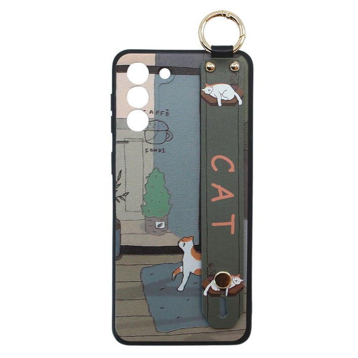 신서엔코 갤럭시S21케이스 갤럭시S21플러스케이스 갤럭시S21울트라케이스 Galaxy Phone Case SCS-1533 일러스트 핸드 스트랩 케이스