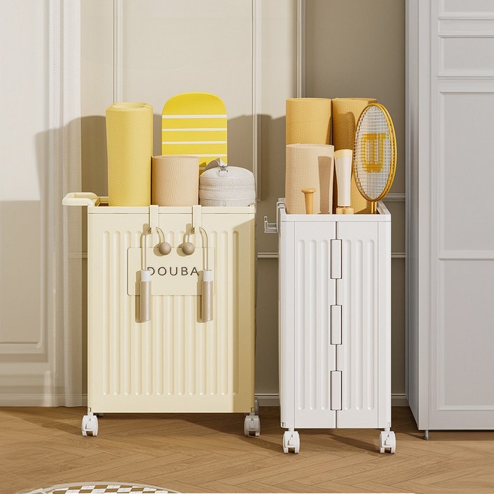 21세기트랜드 룸앤룸 접이식 틈새 요가매트 홈트 운동용품 보관정리함, 1개, 색상화이트