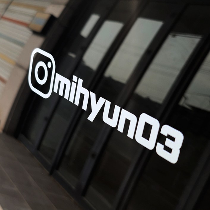 인스타그램 아이디스티커 이름데칼 홍보용, 1개, 미디움x홀로그램