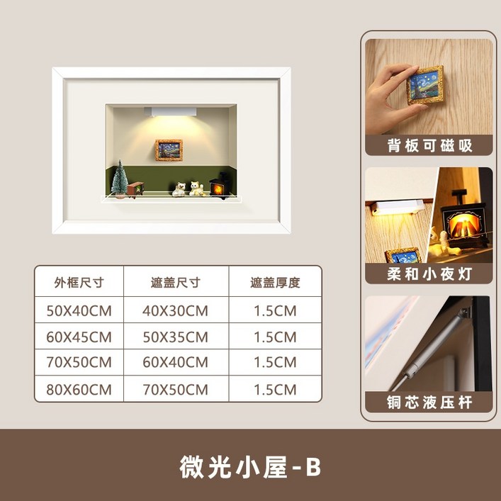 DIY 박스형 갤러리 액자 배전반 두꺼비집 가리개, 그린