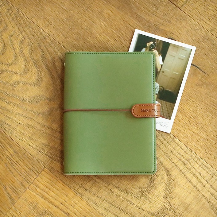 꼼꼬미 2026 초콜릿 6공 가죽 시스템 업무용 회사 다꾸 소량 대량 주문 제작 다이어리, 말차 초코