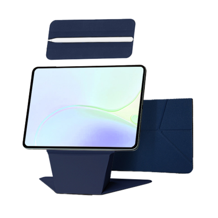 라이트피플 아이패드 에어 프로 스탠딩 케이스, 네이비펜슬홀더