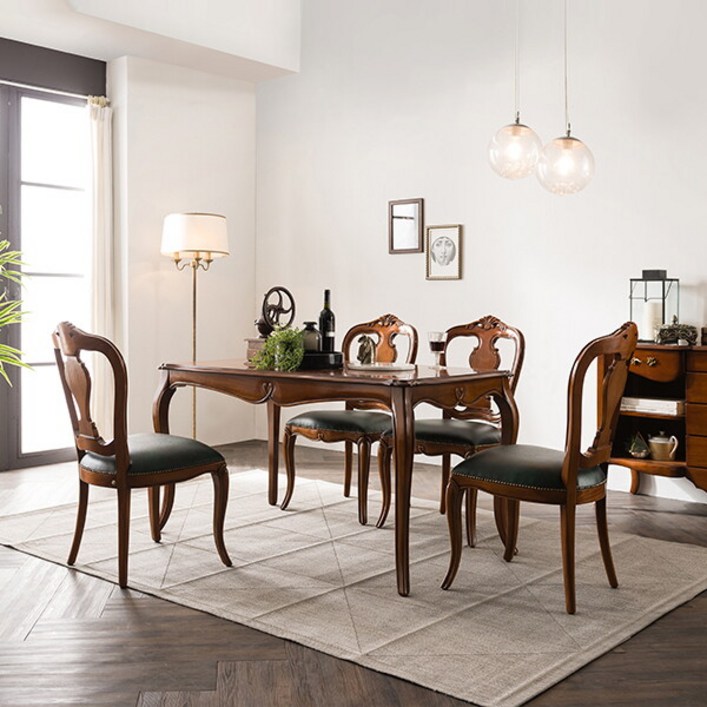 [더리체] [무료배송] 클래식 엔틱가구 보노 엔틱 4인 식탁테이블