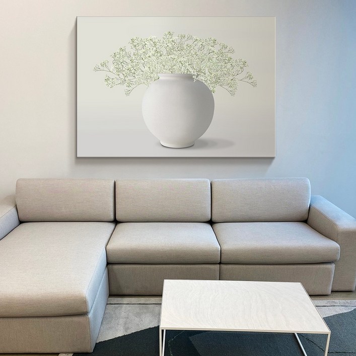 인메이블 복들어오는 꽃 달항아리 그림 2종 힐링 풍수 인테리어 현관 거실 액자 집들이 선물, 캔버스액자